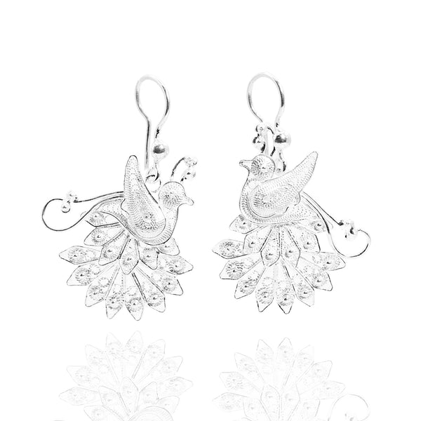 Aretes Filigrana de Plata Paloma
