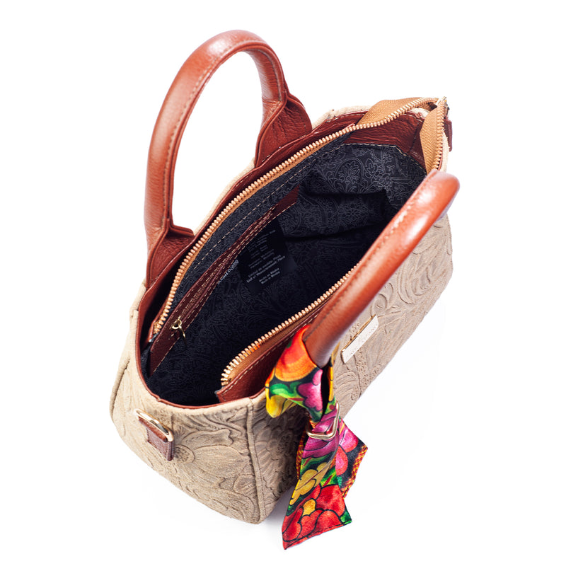 Beatriz Piel tipo Gamuza Grabada