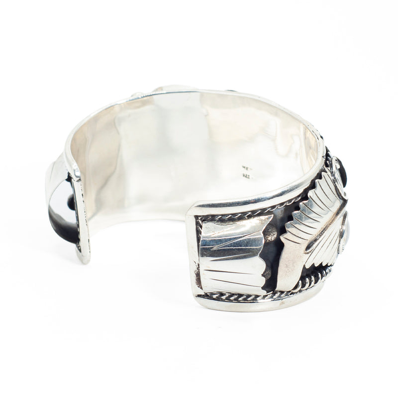 Brazalete de Plata Jardin Blanco