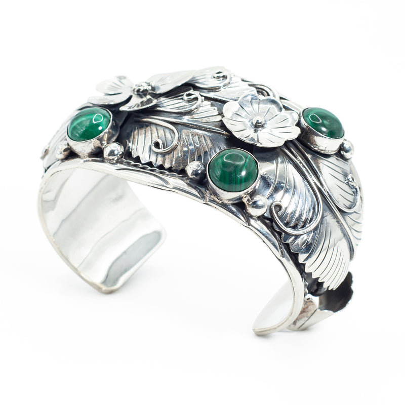 Brazalete de Plata Jardin Esmeralda