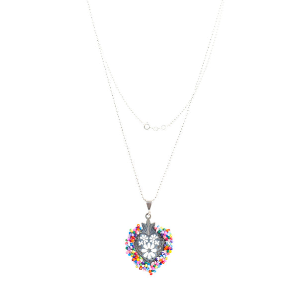 Collar de Plata Corazón Picado