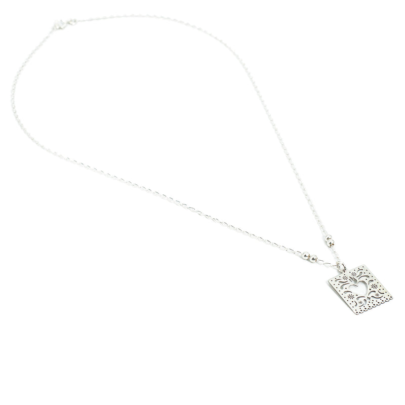 Collar de Plata Latido De Papel
