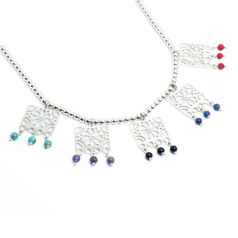 Collar de Plata Papel Picado