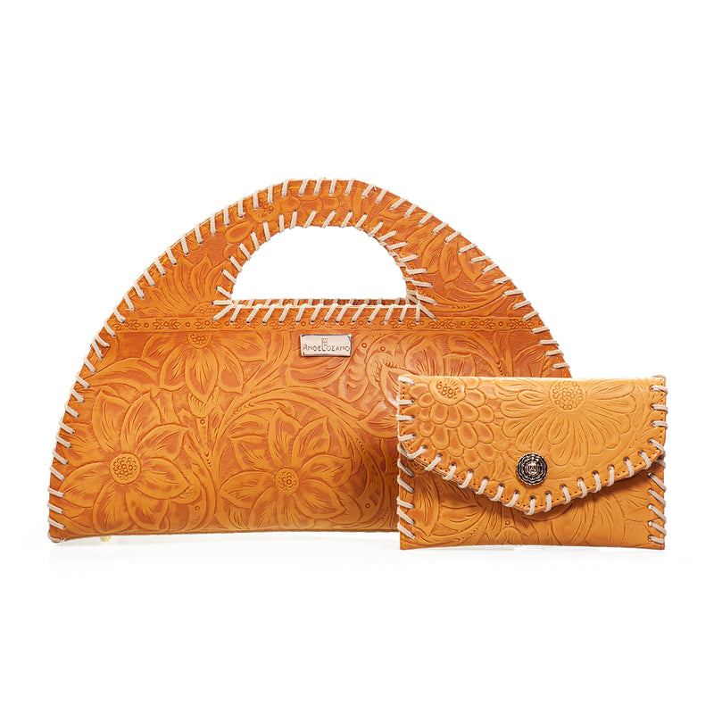 Kit Ofelia Piel Grabada Cartera 107