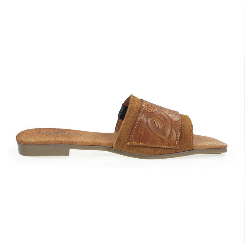 Sandalia 501 Piel Gamuza Grabada