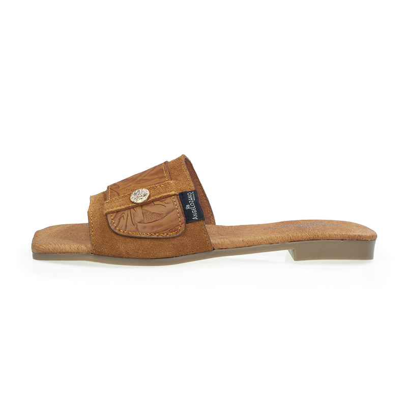 Sandalia 501 Piel Gamuza Grabada