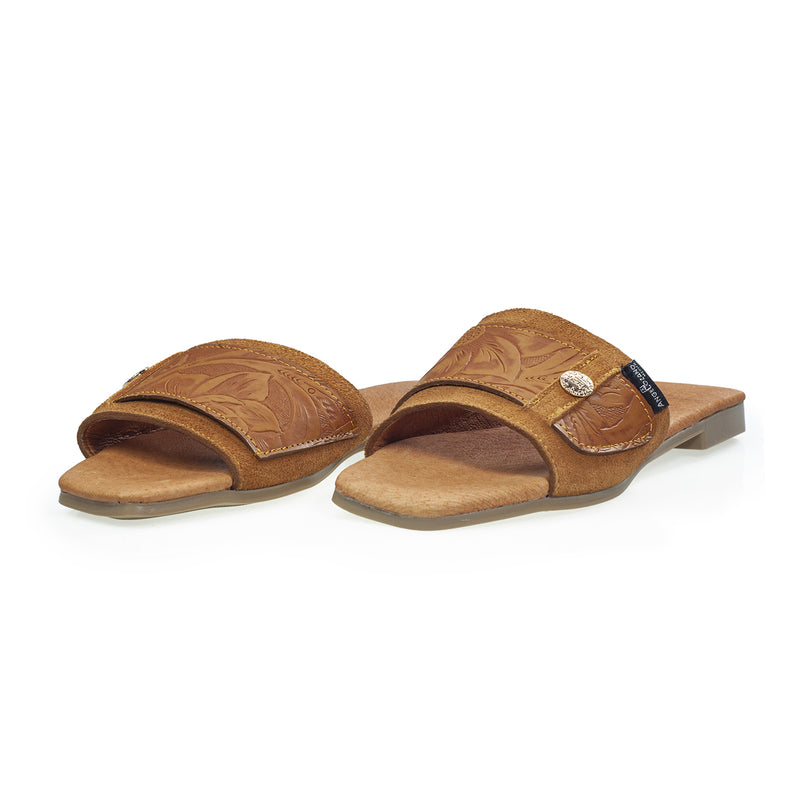 Sandalia 501 Piel Gamuza Grabada