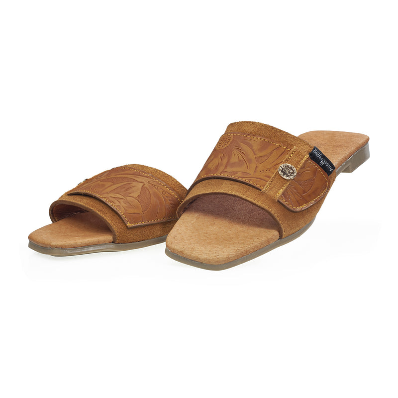 Sandalia 501 Piel Gamuza Grabada