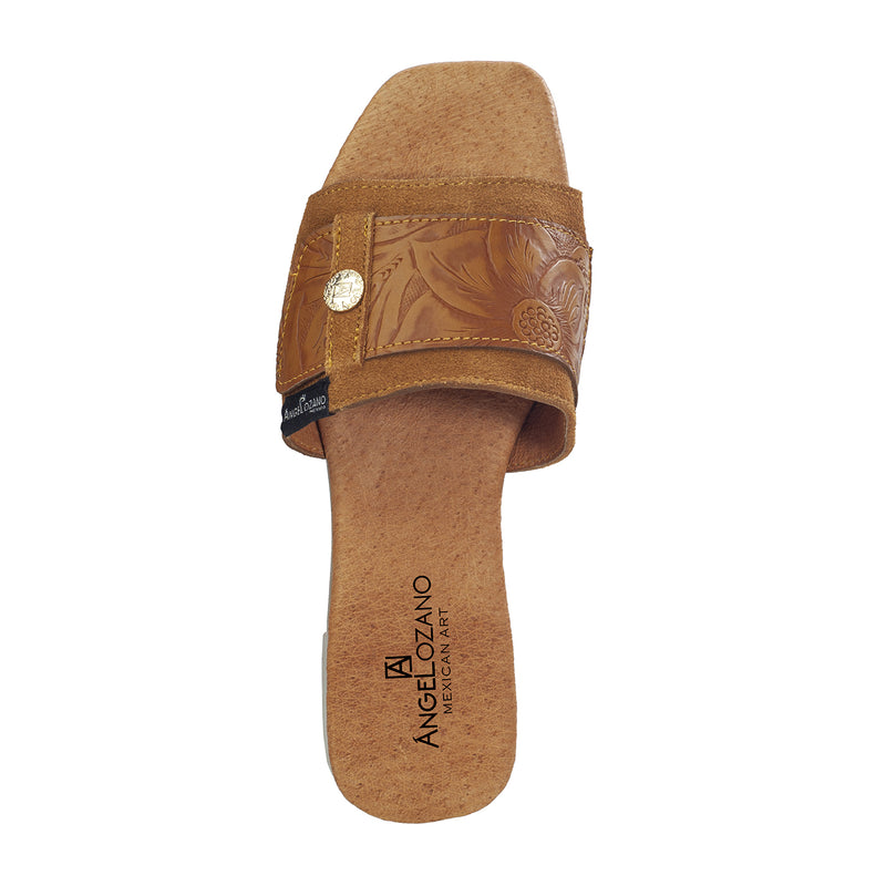 Sandalia 501 Piel Gamuza Grabada