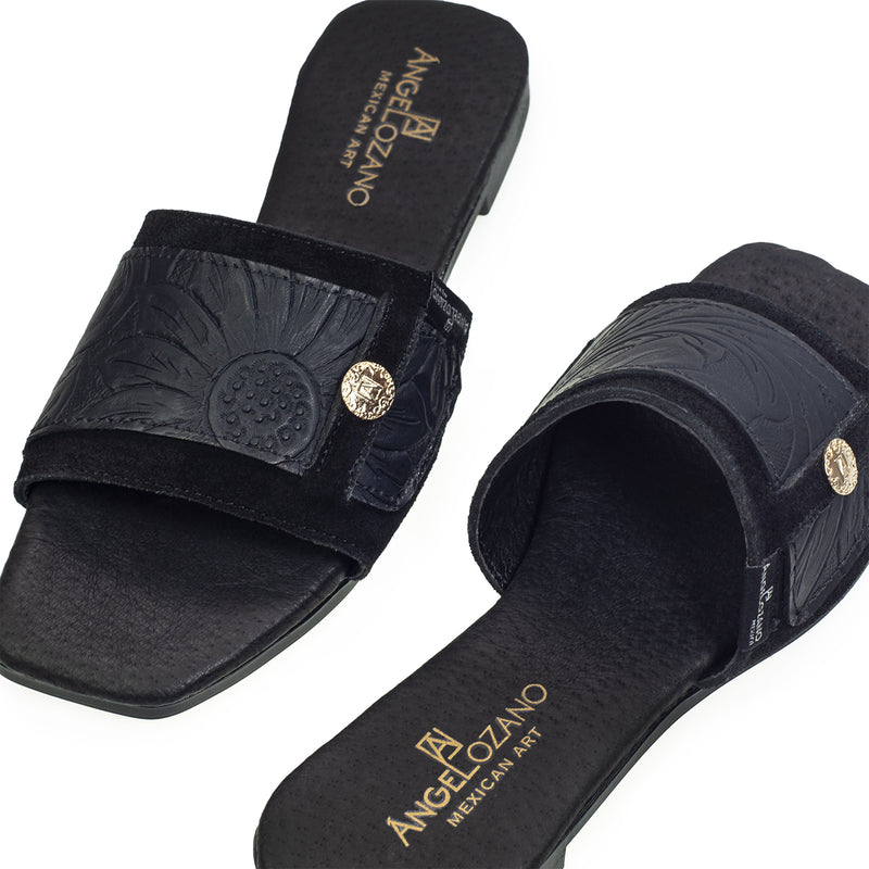 Sandalia 501 Piel Gamuza Grabada