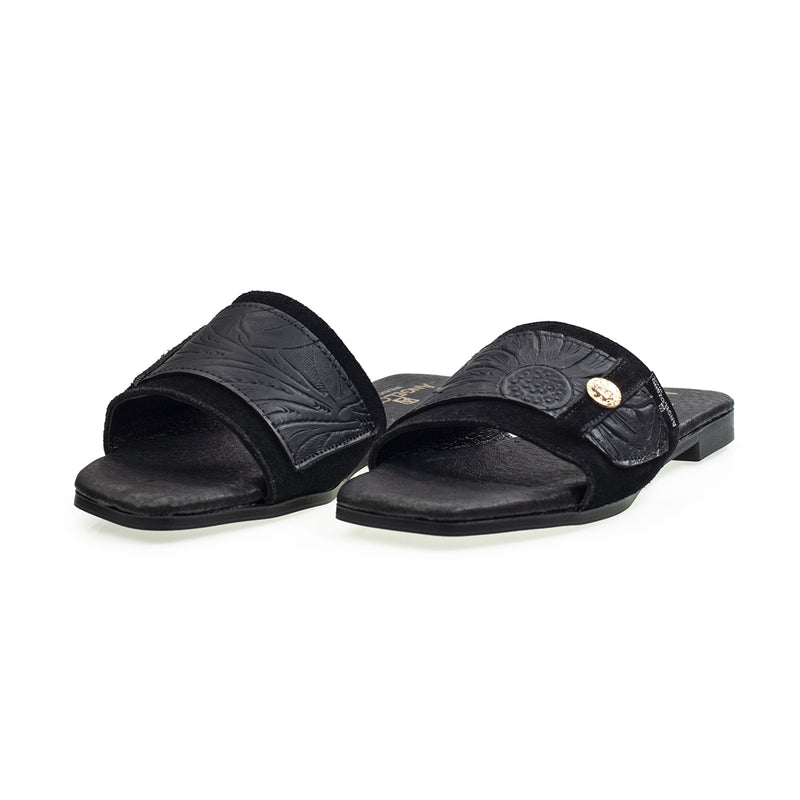 Sandalia 501 Piel Gamuza Grabada