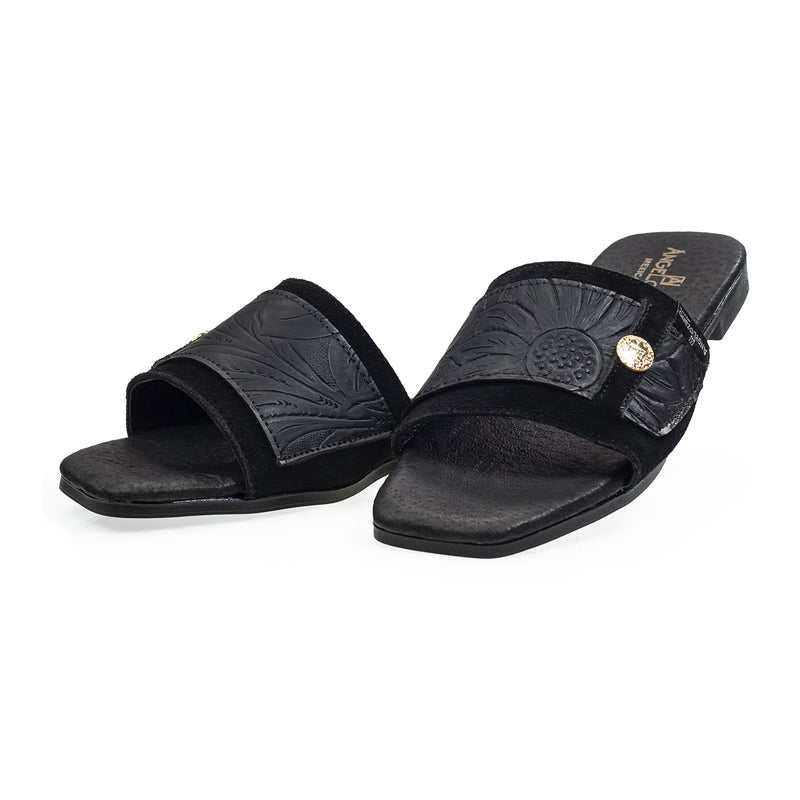 Sandalia 501 Piel Gamuza Grabada