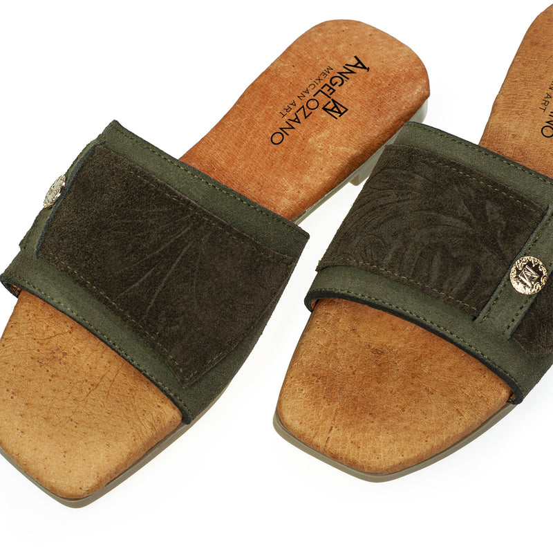 Sandalia 501 Piel Gamuza Grabada