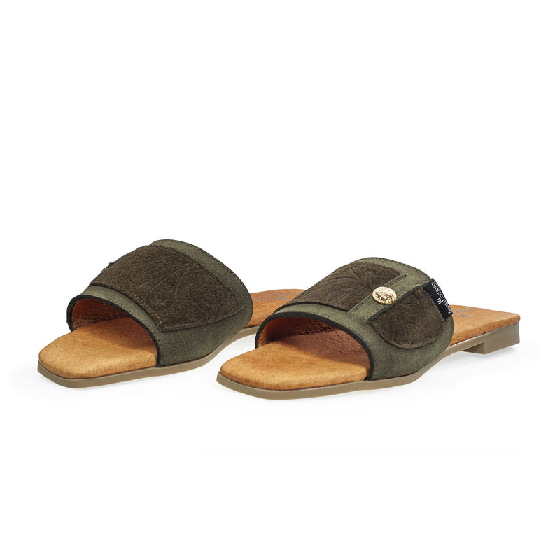 Sandalia 501 Piel Gamuza Grabada