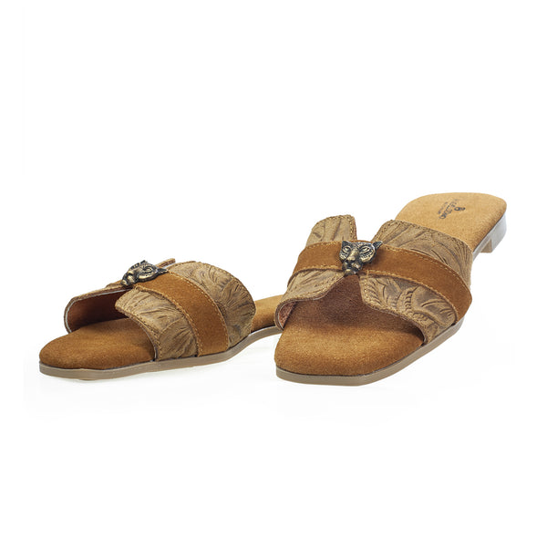 Sandalia 503 Piel Gamuza Jaguar