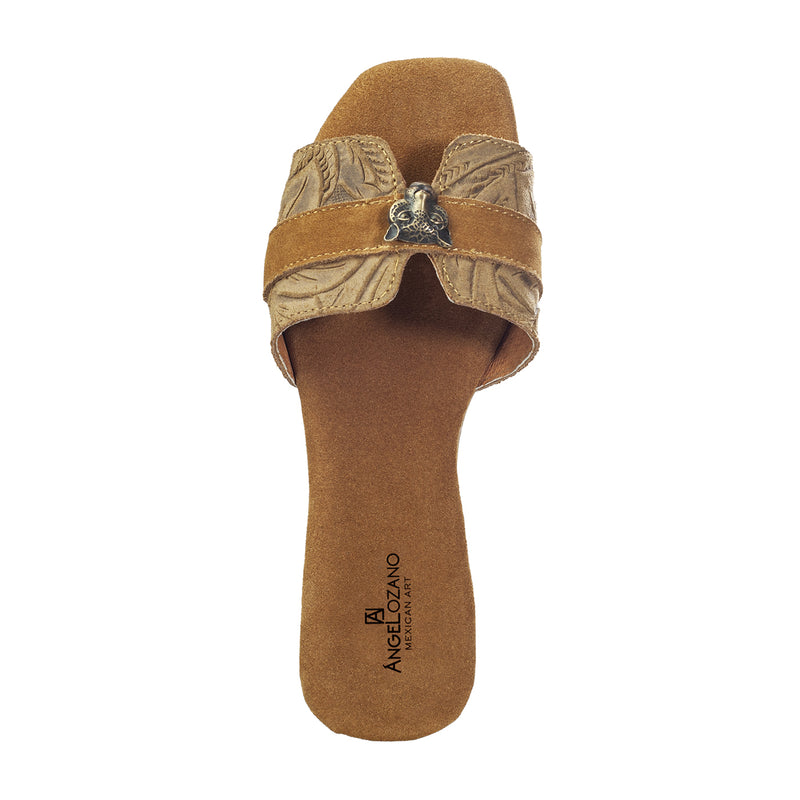 Sandalia 503 Piel Gamuza Jaguar