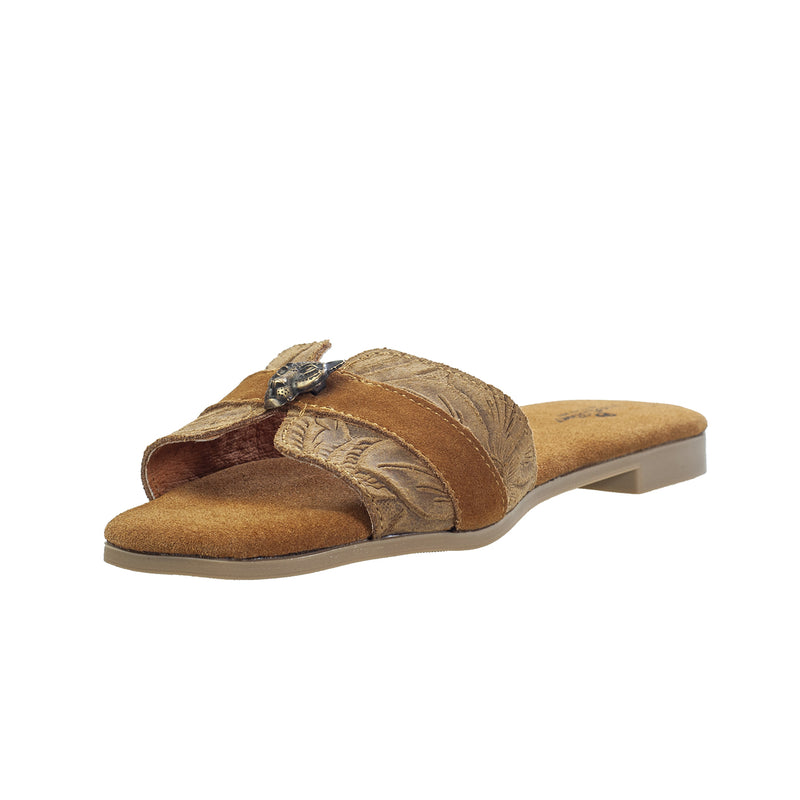 Sandalia 503 Piel Gamuza Jaguar