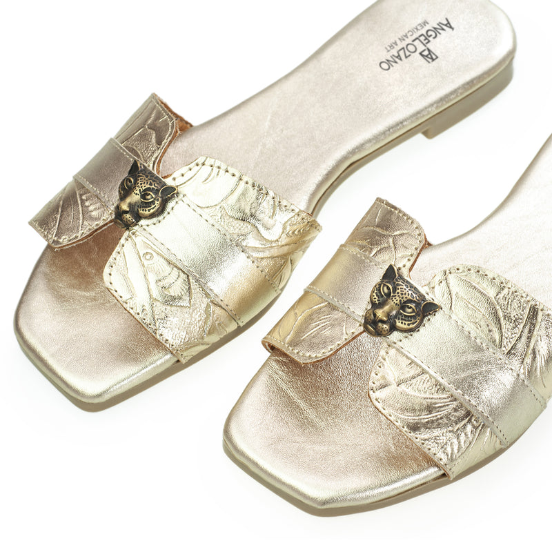 Sandalia 503 Piel Gamuza Jaguar