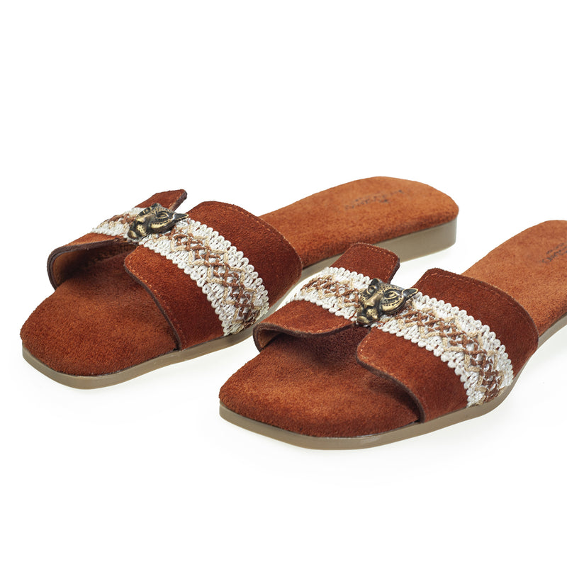 Sandalia 503 Piel Gamuza Jaguar