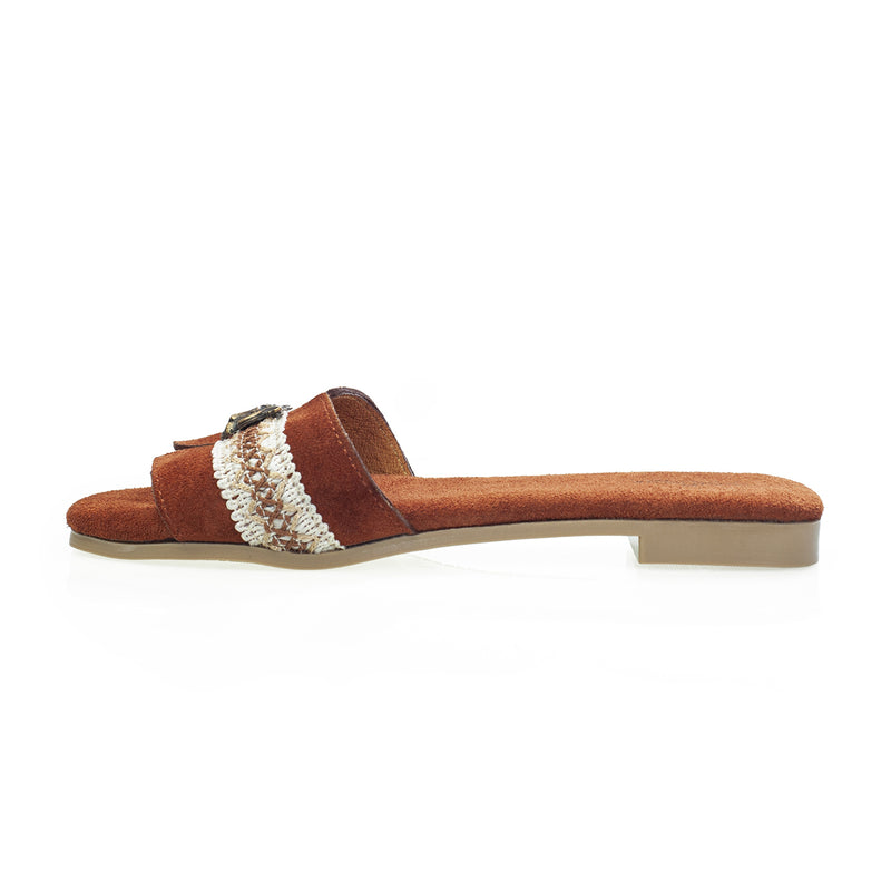 Sandalia 503 Piel Gamuza Jaguar