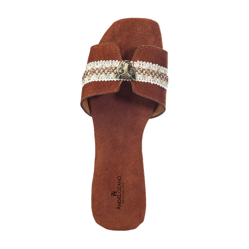 Sandalia 503 Piel Gamuza Jaguar