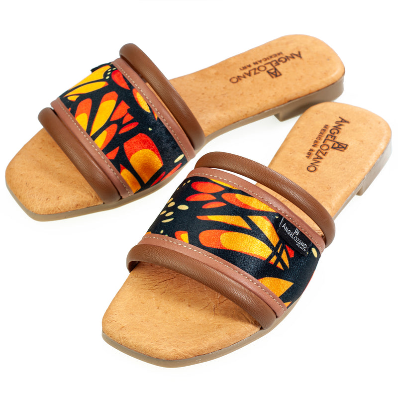 Sandalia 505 Piel Mariposas 2 Tiras