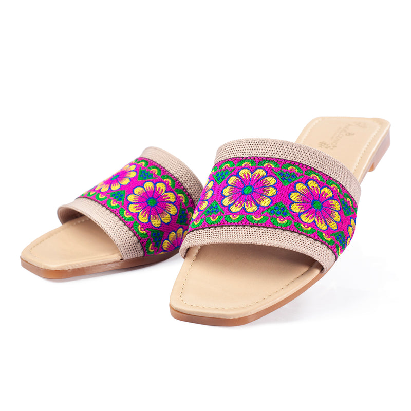 Sandalia de Piso Tira Flores