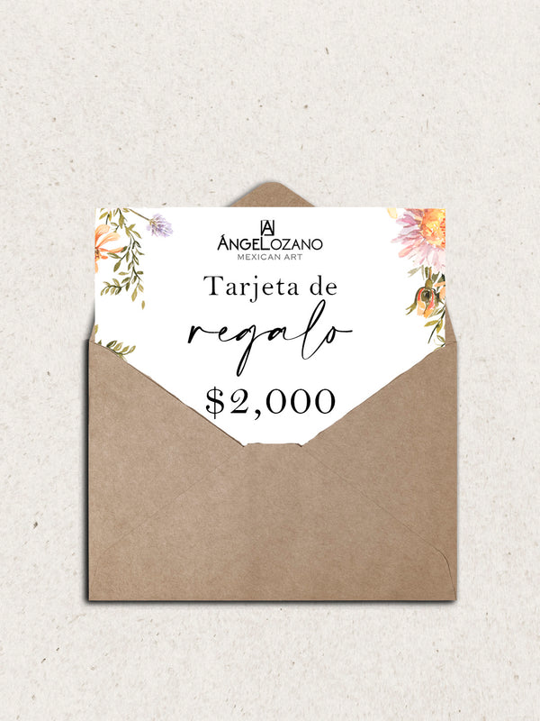 Tarjeta de regalo de $2,000 MX