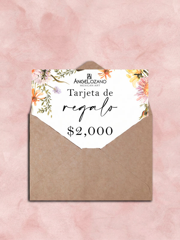 Tarjeta de regalo de $2,000 MX