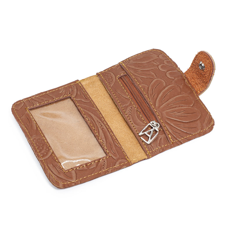 Tarjetero Piel Grabada