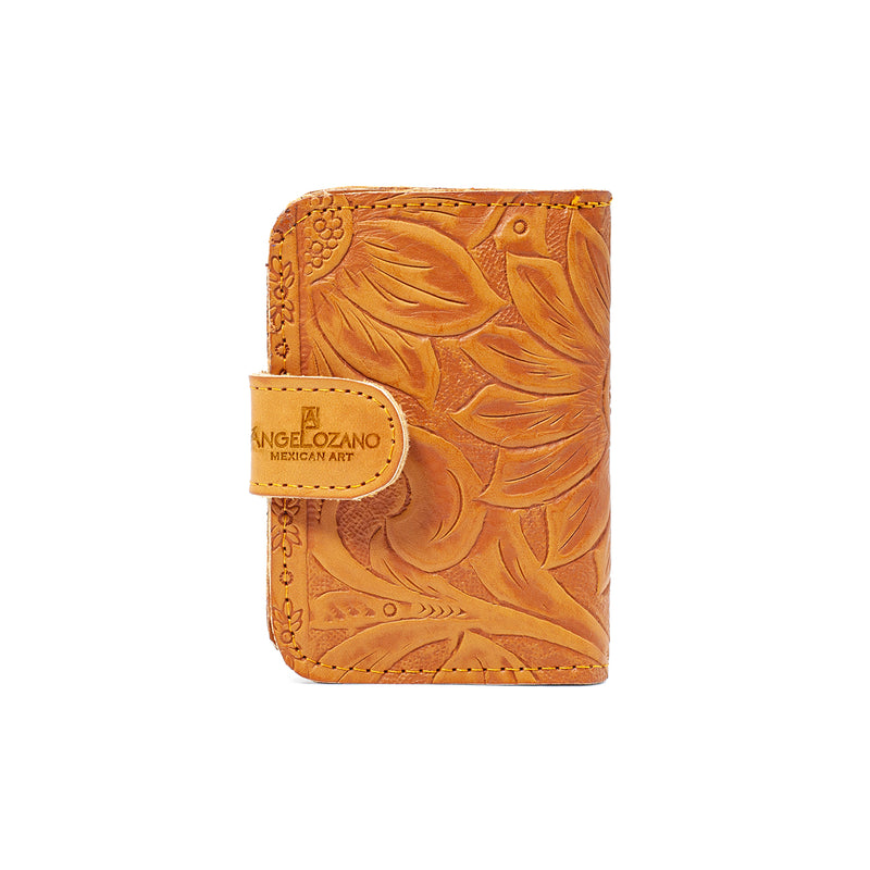 Tarjetero Piel Grabada