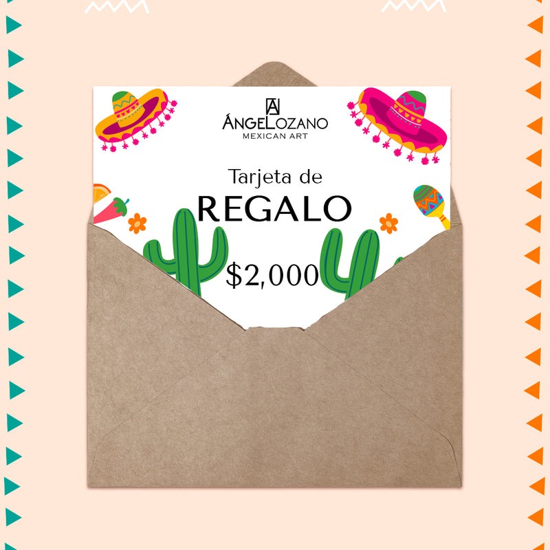 Tarjeta de regalo de $2,000 MX